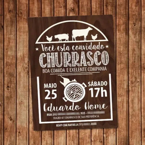 Convite Churrasco Bbq Digital