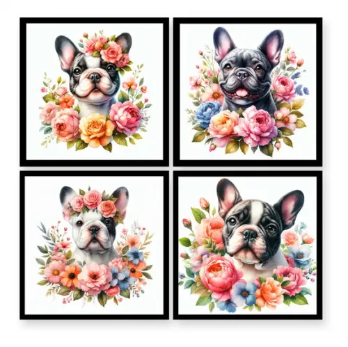 Artes Digitais Quadros Bulldog Ingles