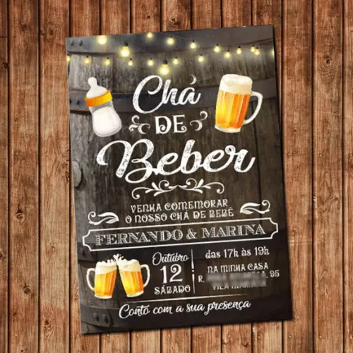 Convite Chá de Beber - Chá Bar Digital