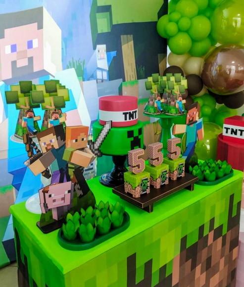 Aluguel de Decoração Festa Minecraft