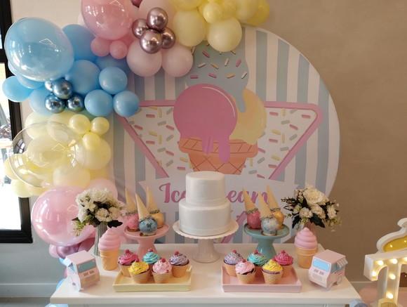 Aluguel de Decoração Festa Sorvete Sorveteria