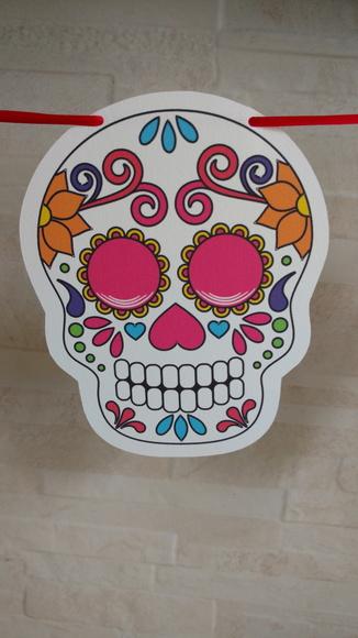 Bandeirolas Caveira Mexicana 10 Unidades
