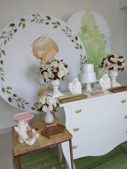 Batizado Rosa e Branco