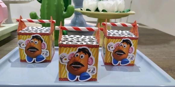 Caixa Cubo Canudo Toy Story 10 Unidades