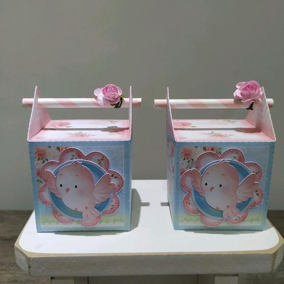Caixa Cubo Canudo Jardim dos Passarinhos 10 Unidades