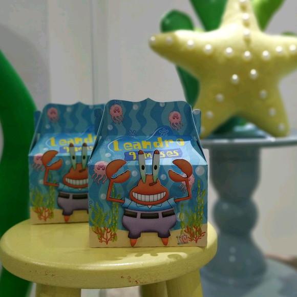 Caixa Lancheira Sirigueijo Bob Esponja 8 Unidades