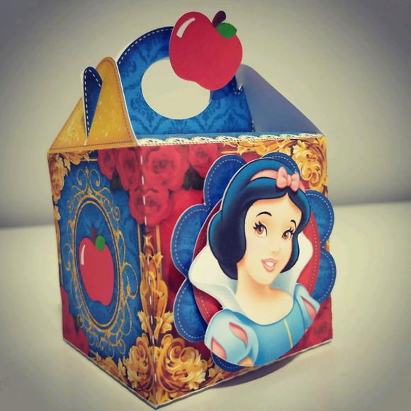 Caixinha Lembrancinha Festa Branca de Neve 8 Unidades