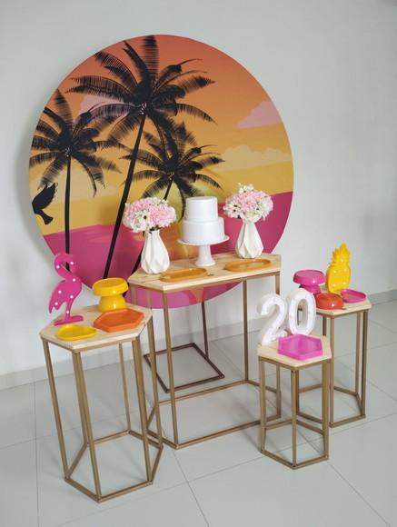 Decoração Adulta Festa Tropical 20 Anos