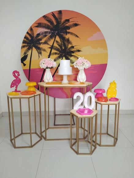 Decoração Adulta Festa Tropical 20 Anos