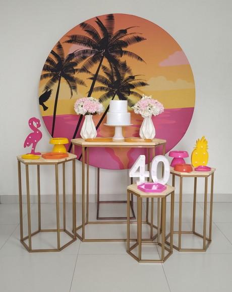Decoração Adulta Festa Tropical 20 Anos