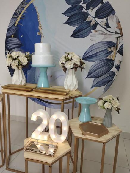 Decoração Azul Festa 20 Anos