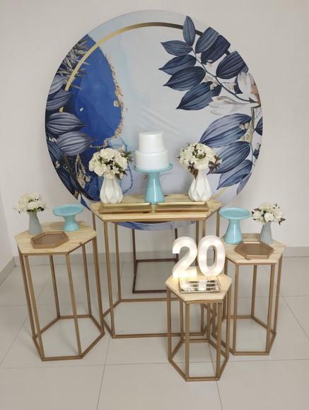 Decoração Azul Festa 20 Anos