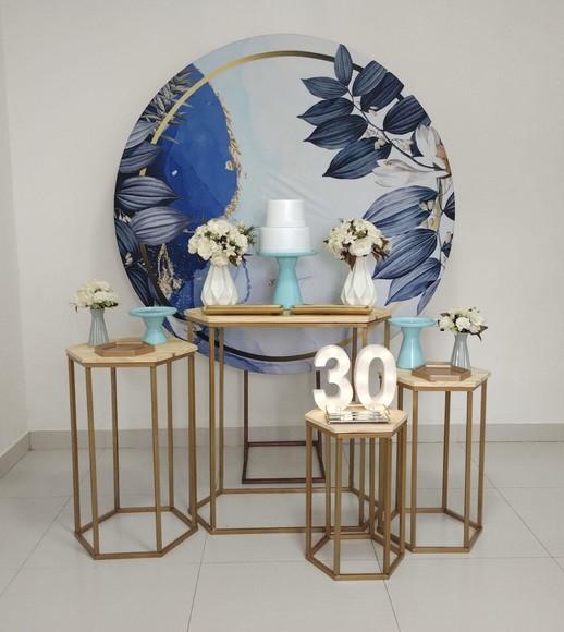 Decoração Azul Festa 30 Anos