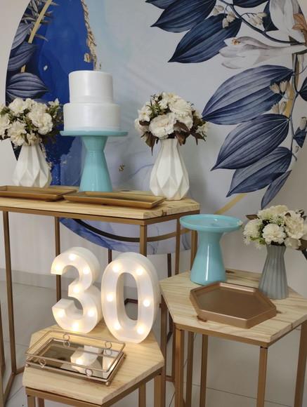 Decoração Azul Festa 30 Anos