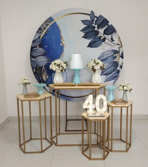 Decoração Azul Festa 40 Anos
