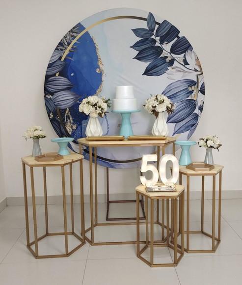 Decoração Azul Festa 50 Anos