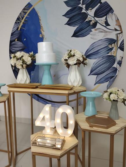 Decoração Azul Festa 40 Anos