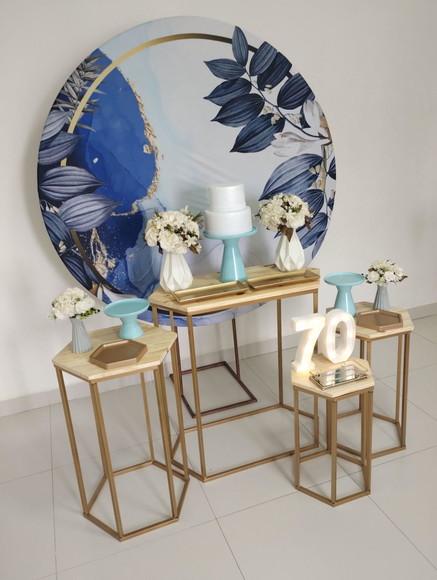 Decoração Azul Festa 70 Anos
