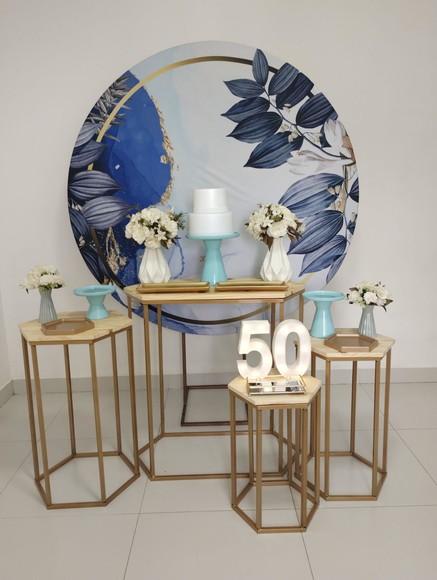 Decoração Azul Festa 50 Anos