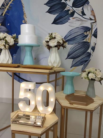 Decoração Azul Festa 50 Anos