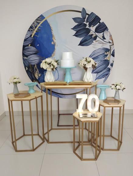 Decoração Azul Festa 70 Anos