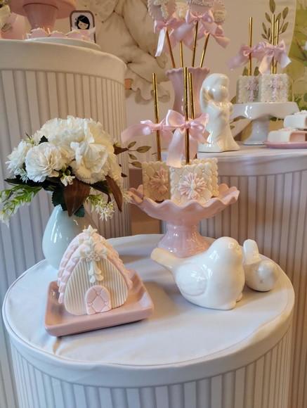 Decoração Batizado Rosa