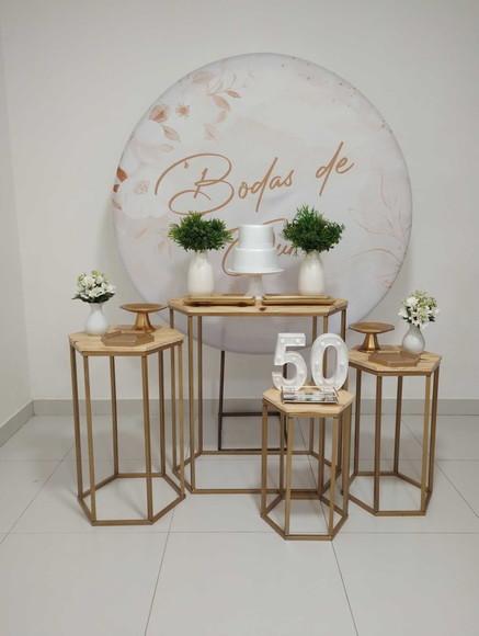 Decoração Bodas de Ouro