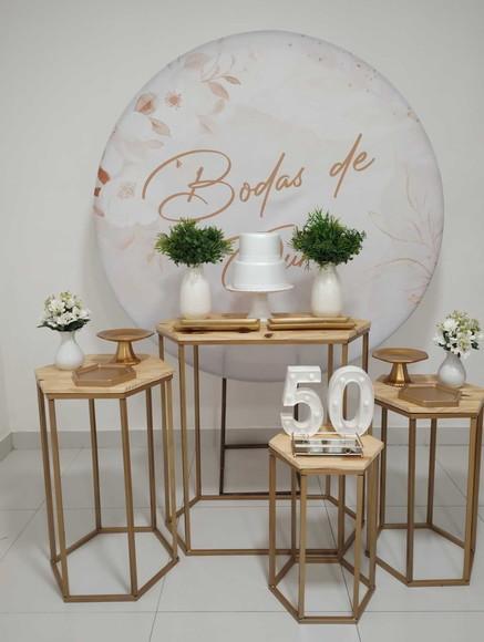 Decoração Bodas de Ouro