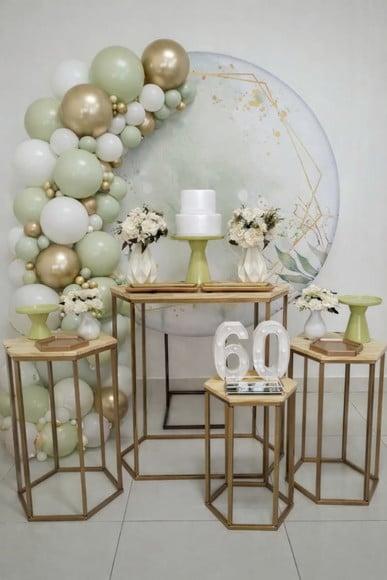 Decoração de Festa 60 Anos Verde