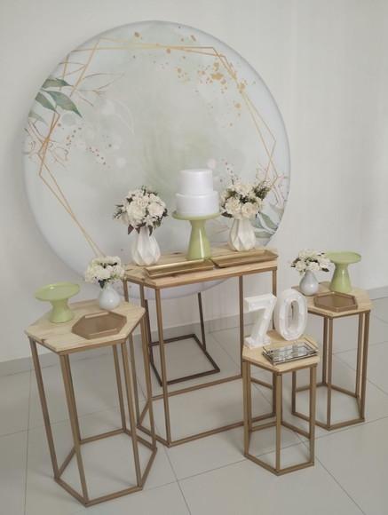 Decoração de Festa 70 Anos Verde