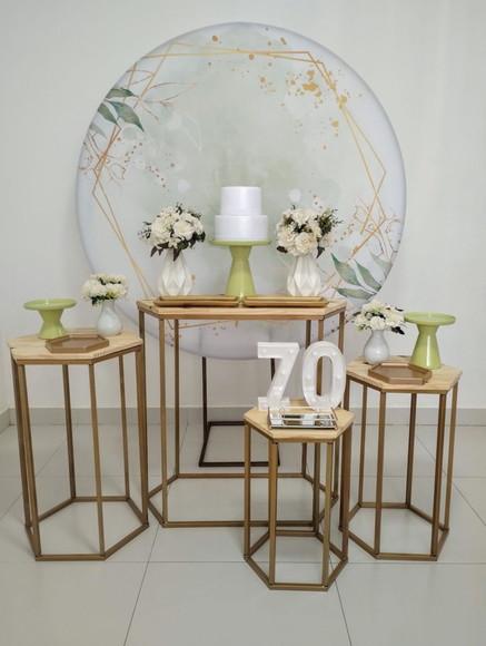 Decoração de Festa 70 Anos Verde
