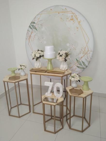 Decoração de Festa 70 Anos Verde