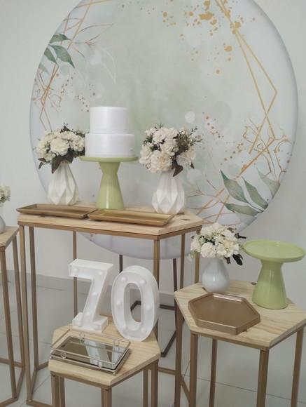 Decoração de Festa 70 Anos Verde
