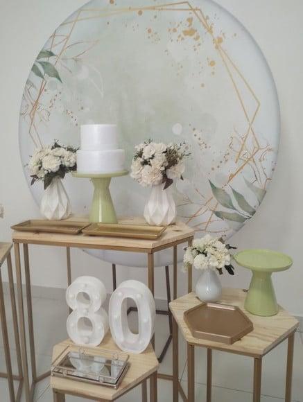 Decoração de Festa Adulto 80 Anos Verde
