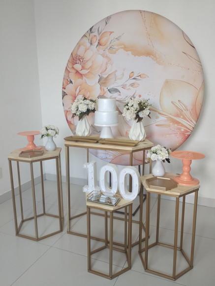Decoração Festa 100 Anos Laranja