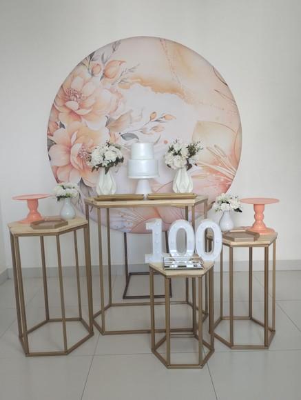 Decoração Festa 100 Anos Laranja