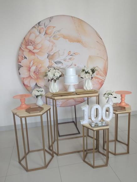 Decoração Festa 100 Anos Laranja