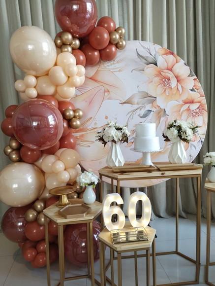 Decoração Festa Adulto 60 Anos com Balões