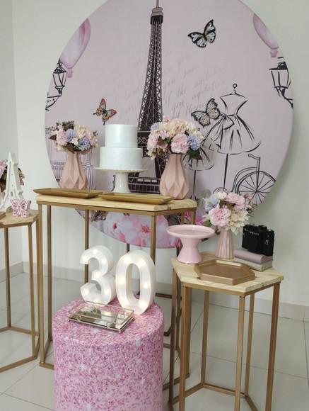 Decoração Festa Paris 30 Anos