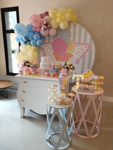 Decoração Festa Sorveteria Incluso Balões