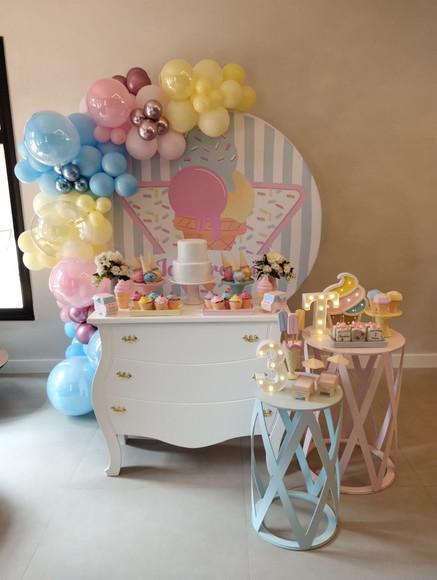 Decoração Festa Sorveteria Incluso Balões