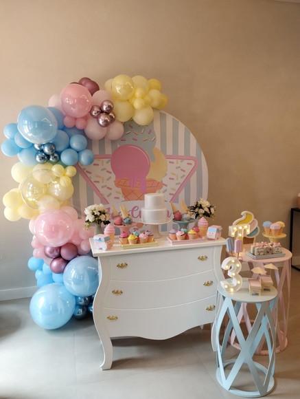 Decoração Festa Sorveteria Incluso Balões