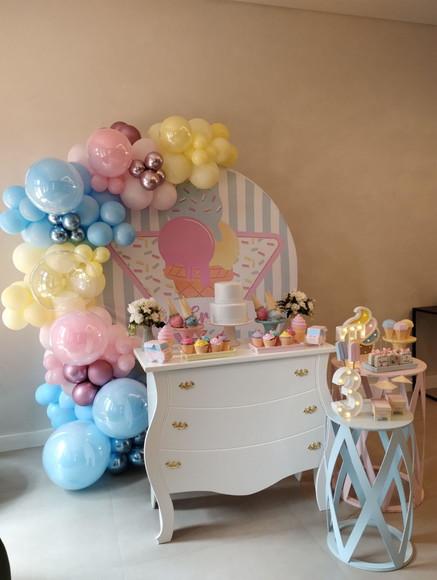Decoração Festa Sorveteria Incluso Balões