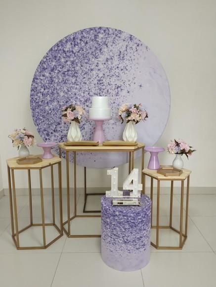 Decoração Lilás 14 Anos