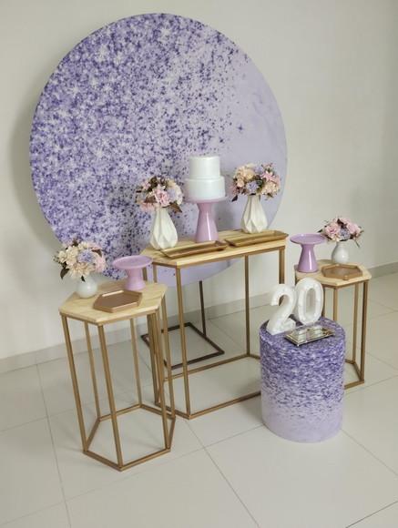 Decoração Lilás 20 Anos