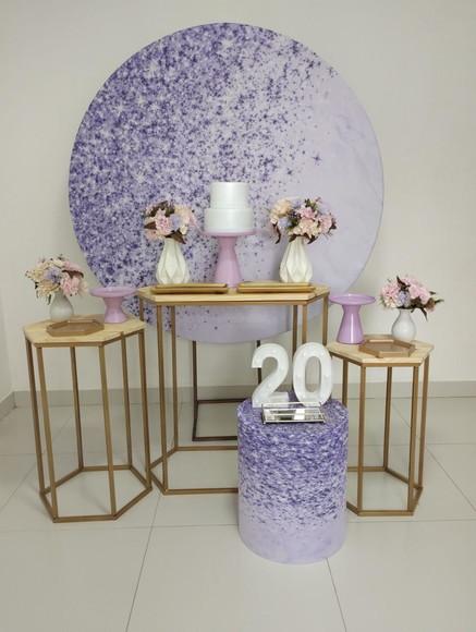 Decoração Lilás 20 Anos
