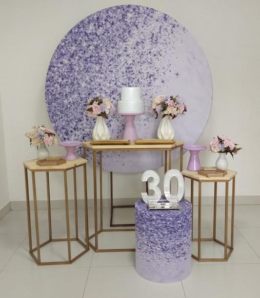 Decoração Lilás 30 Anos