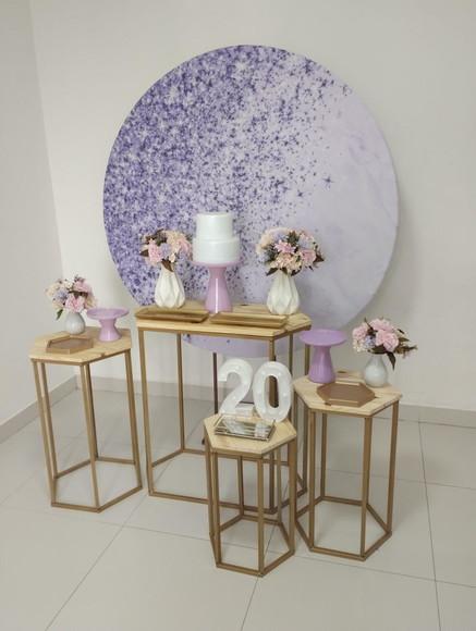 Decoração Lilás 20 Anos