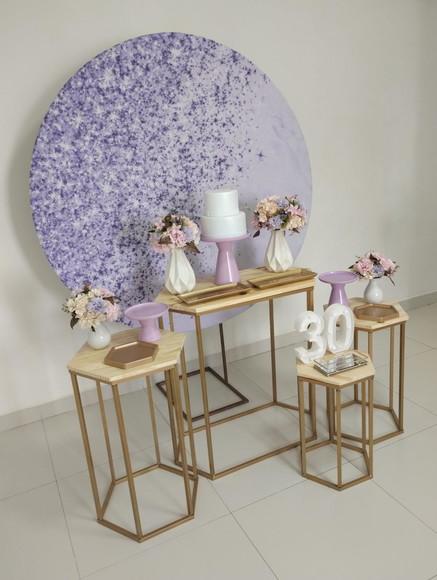 Decoração Lilás 30 Anos