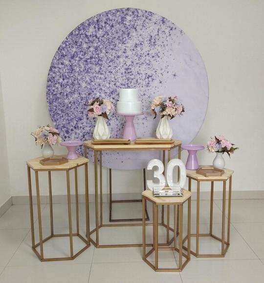 Decoração Lilás 30 Anos
